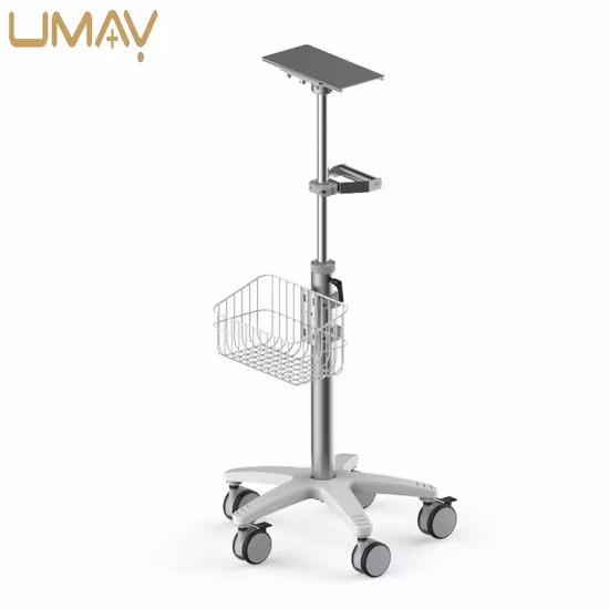 China Hospital Equipment Supplier Patient Monitor Trolley/ Cart Stand Stainless Steel